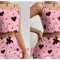 Womens Love Heart Pajamas Set Homemade Short Sleepwear 9