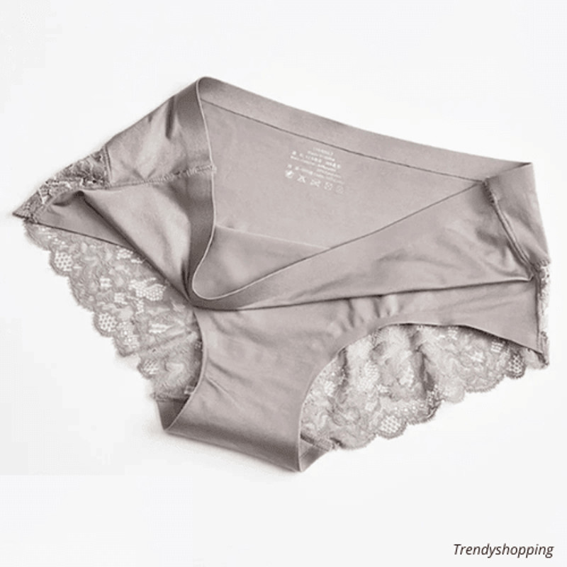 3pcs Womens Lace Seamless Solid Color Underwear Handmade 0