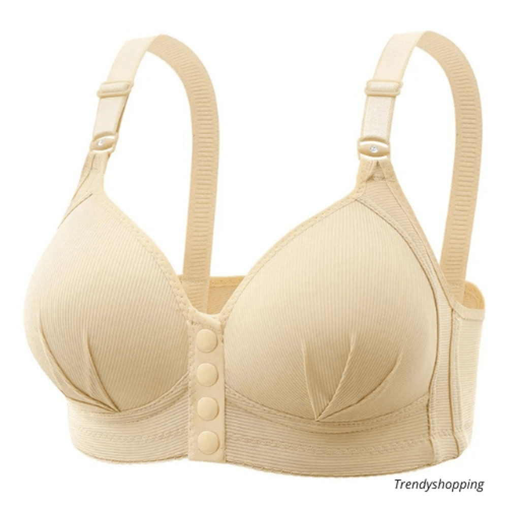 Womens Sexy Push Up Bra Plus Size Front Buckle Adjustable Thin Cup Breathable Comfortable Homemade