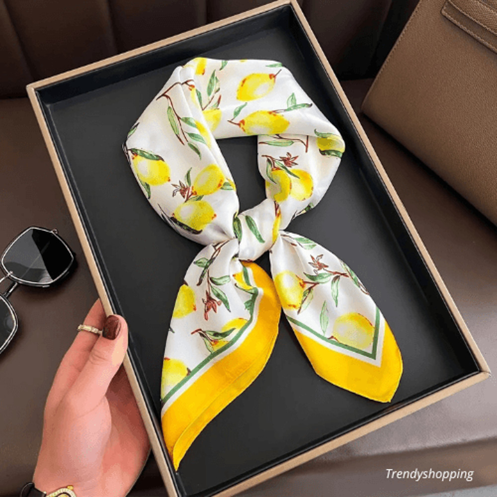 Womens Square Silk Scarf Shawl Decorative Neck Headband Luxury Design Bandana Handmade 2