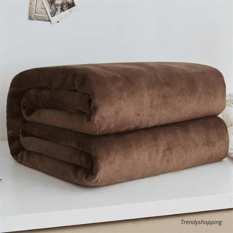 Coral Fleece Flannel Blankets For Beds Solid Color Soft And Warm Homemade Bedspread 4