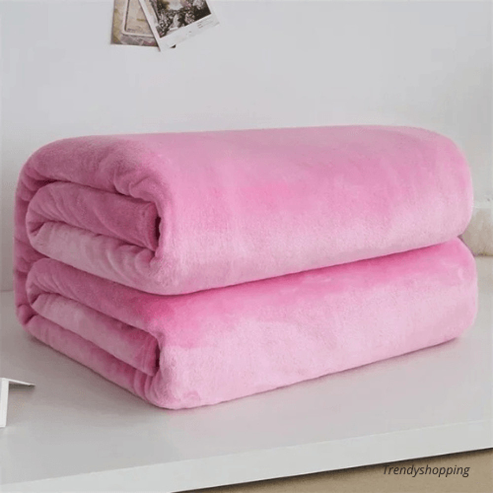 Coral Fleece Flannel Blankets For Beds Solid Color Soft And Warm Homemade Bedspread 7