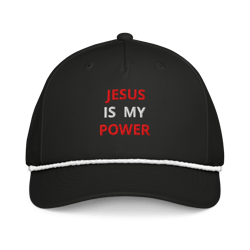 embroidered--jesus is my power--classic rope cap