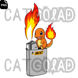 charmander x bic lighters fire lizard lighter | pocket monster tail flame