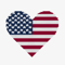 American Flag HeartEasy Cross Stitch Pattern Instant Download 0