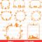 Halloween Frames Clipart Spooky Pumpkin PNG Bundle Digital Download 8
