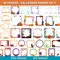 Halloween Frames Clipart Spooky Pumpkin PNG Bundle Digital Download 0