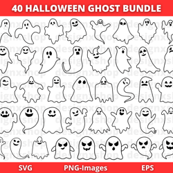 ghost svg bundle | ghost face svg | cute ghosts png | halloween svg | ghost outline svg | halloween clipart