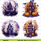 Watercolor Haunted House Clipart  Halloween Hunted House  Spooky House  Watercolor Halloween Clipar 4
