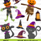 Halloween Clipart Trick Or Treat Black Cat Ghost Pumpkin Haunted House Happy Halloween Clipart 2