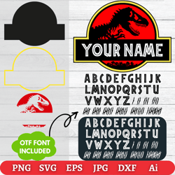jurassic park svg file, dinosaur svg, jurassic world park, dinosaur, jurassic park clipart, jurassic font svg
