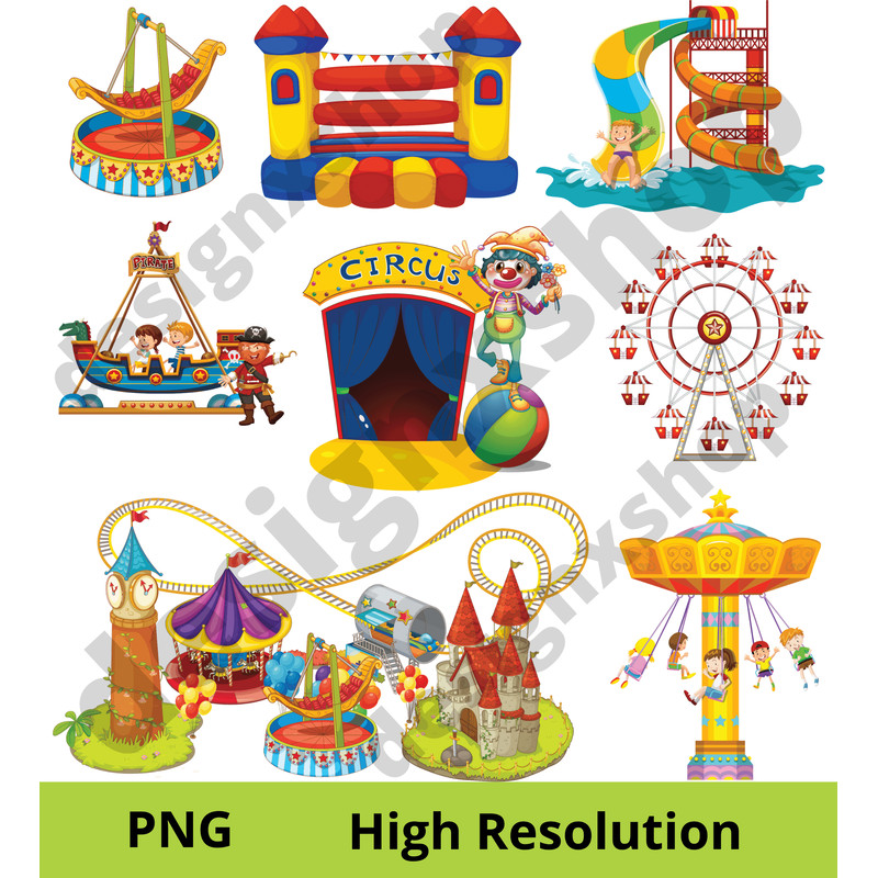Circus Clipart Circus Printable  Circus PNG And SVG Carnival Clip Art Animals Jokers Circus Tent Cl 3