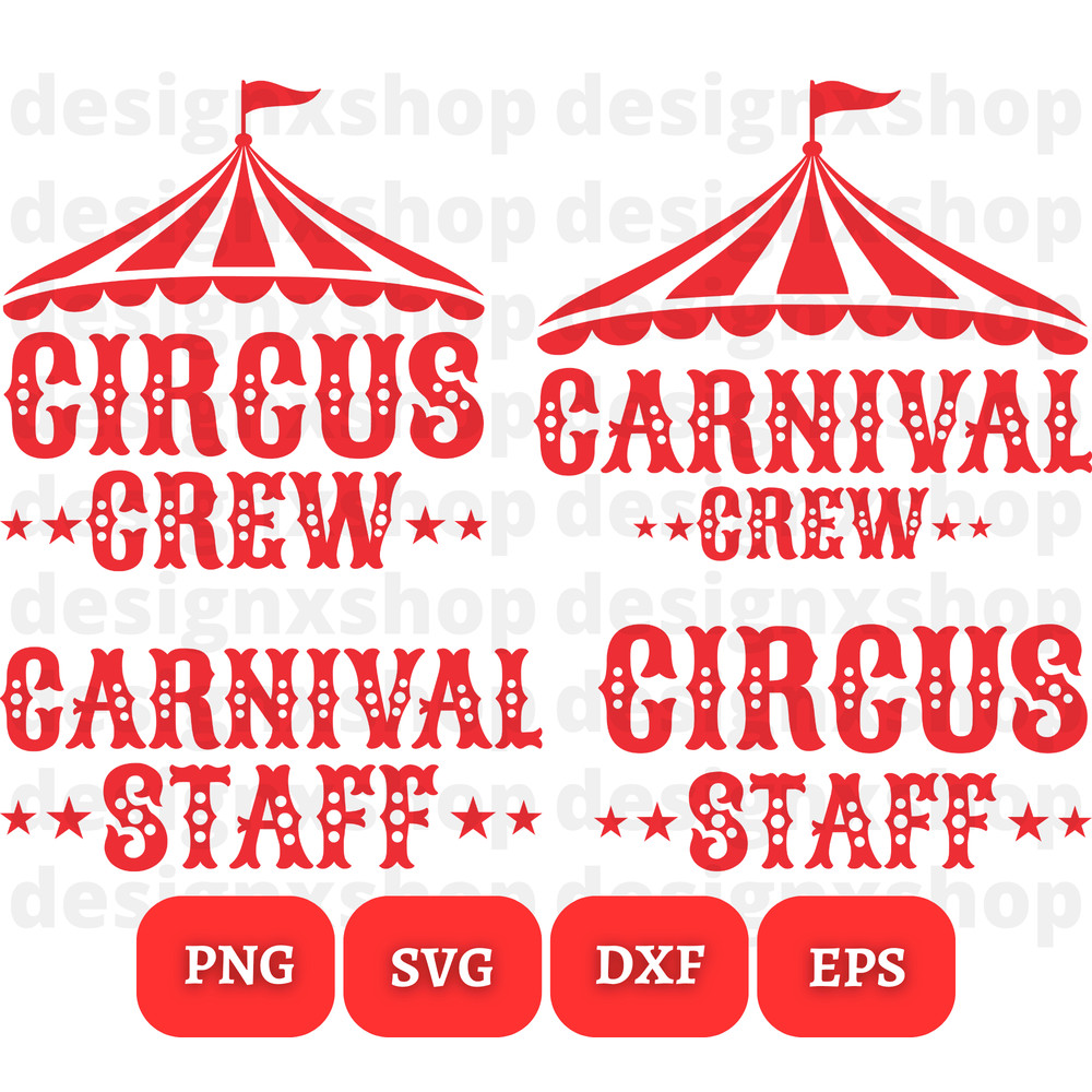 Circus Crew Svg Circus Svg Carnival Birthday Svg Bundle Circus Birthday Svg Carnival Theme Birthday 1