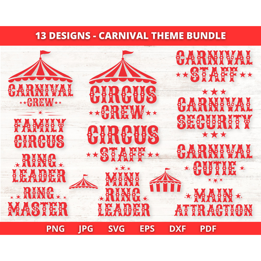 Circus Crew Svg Circus Svg Carnival Birthday Svg Bundle Circus Birthday Svg Carnival Theme Birthday 0