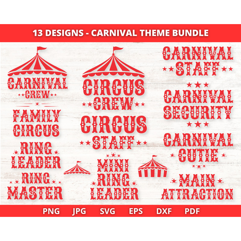 Circus Crew Svg Circus Svg Carnival Birthday Svg Bundle Circus Birthday Svg Carnival Theme Birthday 0