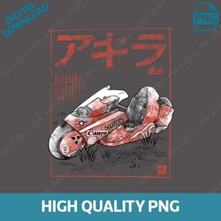 akira kaneda bike png | vintage sumi-e style anime art | cyberpunk manga digital sublimation download file