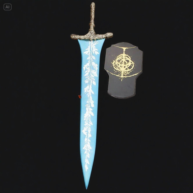 Fantasy Moon Great Sword Replica  Handmade Large Sword Prop For Cosplay  Display  Unique Collectibl 0