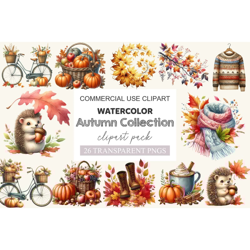 Autumn Collection Clipart Bundle 0