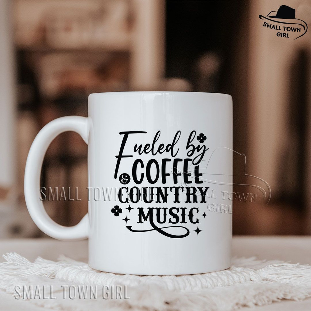 Fueled By Coffee And Country Music Svg Cowgirl Svg Western Svg Country Girl Svg Coffee Svg Coffee M 2
