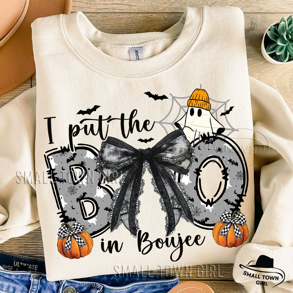 I Put The Boo In Boujee Ghost Png Coquette Halloween Png Ghost Sublimation Design Spooky Season Png 1