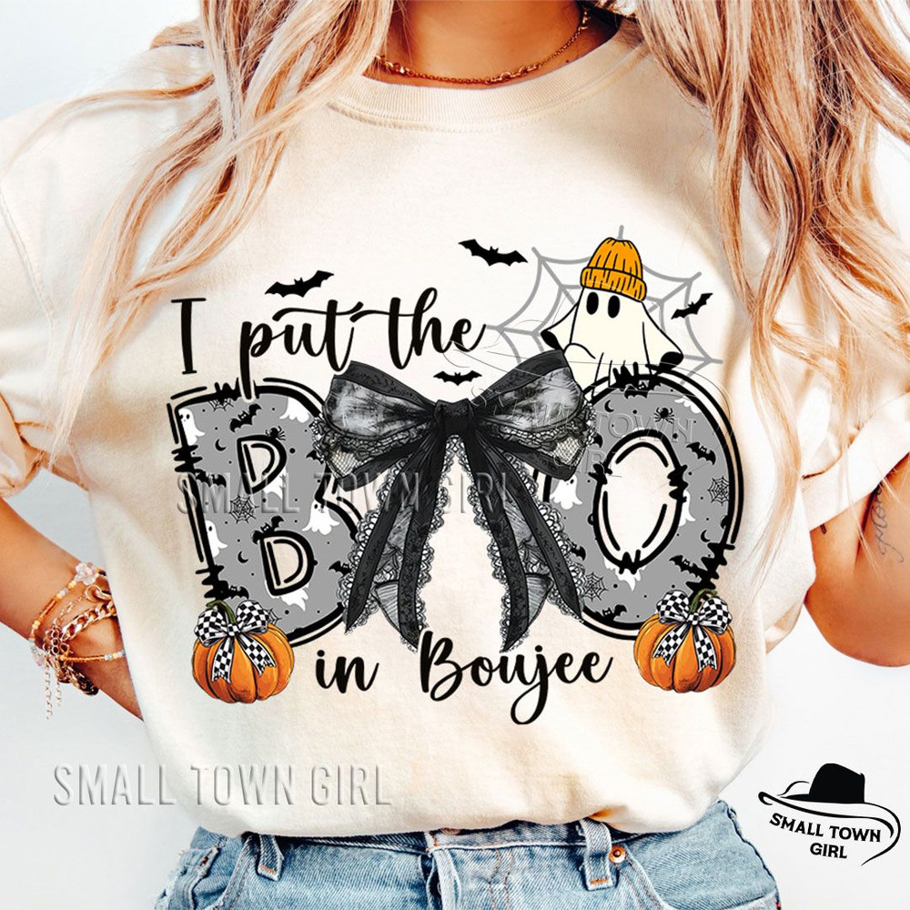 I Put The Boo In Boujee Ghost Png Coquette Halloween Png Ghost Sublimation Design Spooky Season Png 2