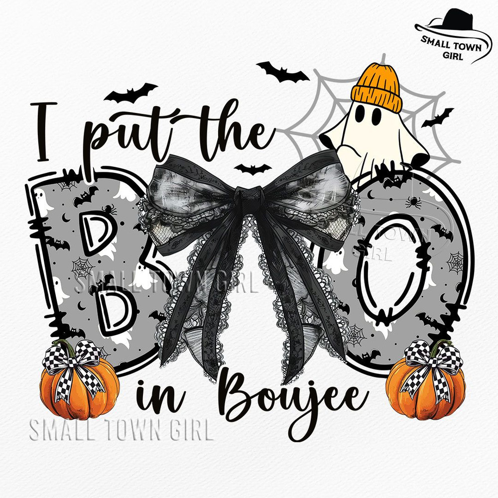 I Put The Boo In Boujee Ghost Png Coquette Halloween Png Ghost Sublimation Design Spooky Season Png 0