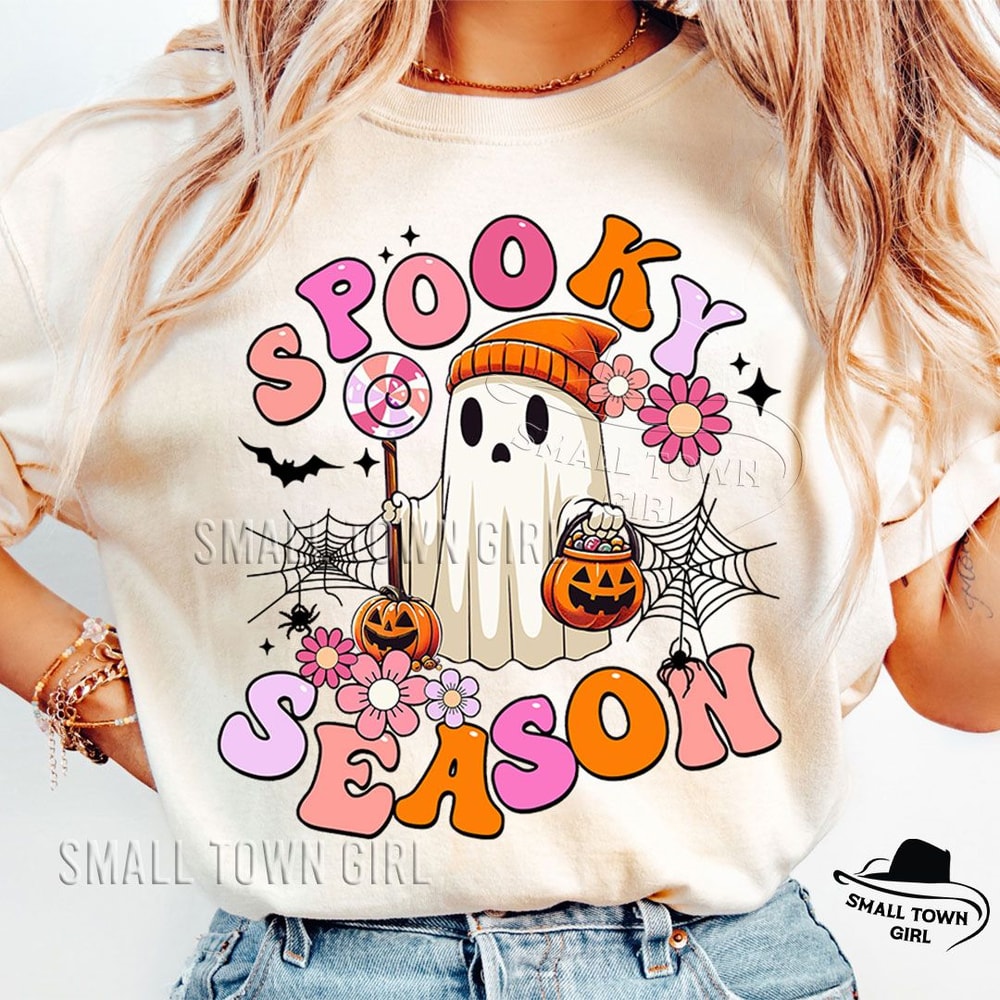 Spooky Season Halloween Boo Ghost Png Halloween Png Girly Halloween Png Floral Cute Ghost Png Hallo 2