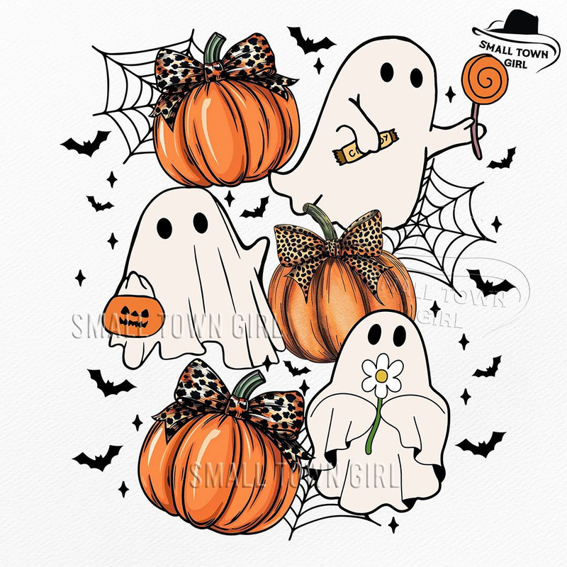 Halloween Coquette Bow Ghost Pumpkin Png Halloween Coquette Bow Png Spooky Season Png Aesthetic Coq 0