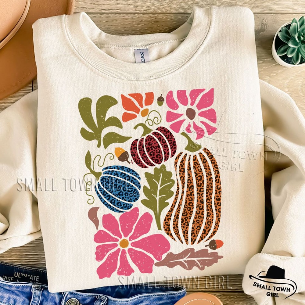 Leopard Pumpkin With Flowers Png Fall Design Png Autumn Png Sublimation Designs Leopard Pumpkin Png 1