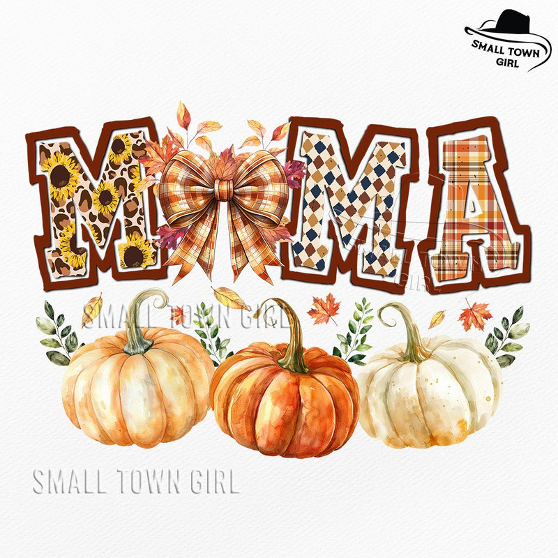 Fall Mama Bow Pumpkin Sublimation Png Fall Mama Png Fall Pumpkin Png Autumn Mama Design Png Fall Vi 2