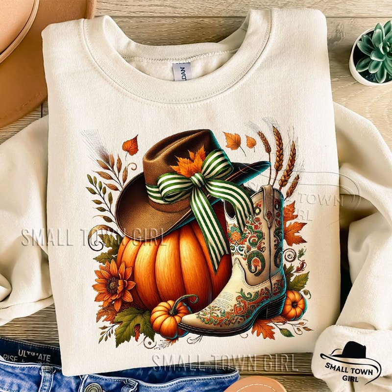 Howdy Pumpkin Png Country Fall Png Retro Western Png Halloween Png Western Fall Png Fall Vibes Png 0