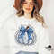 Blue Floral Pumpkin Coquette Bow Fall Png Thankful Grateful Blessed Png Blue Floral Pumpkin Png Boh 4