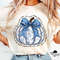 Blue Floral Pumpkin Coquette Bow Fall Png Thankful Grateful Blessed Png Blue Floral Pumpkin Png Boh 2