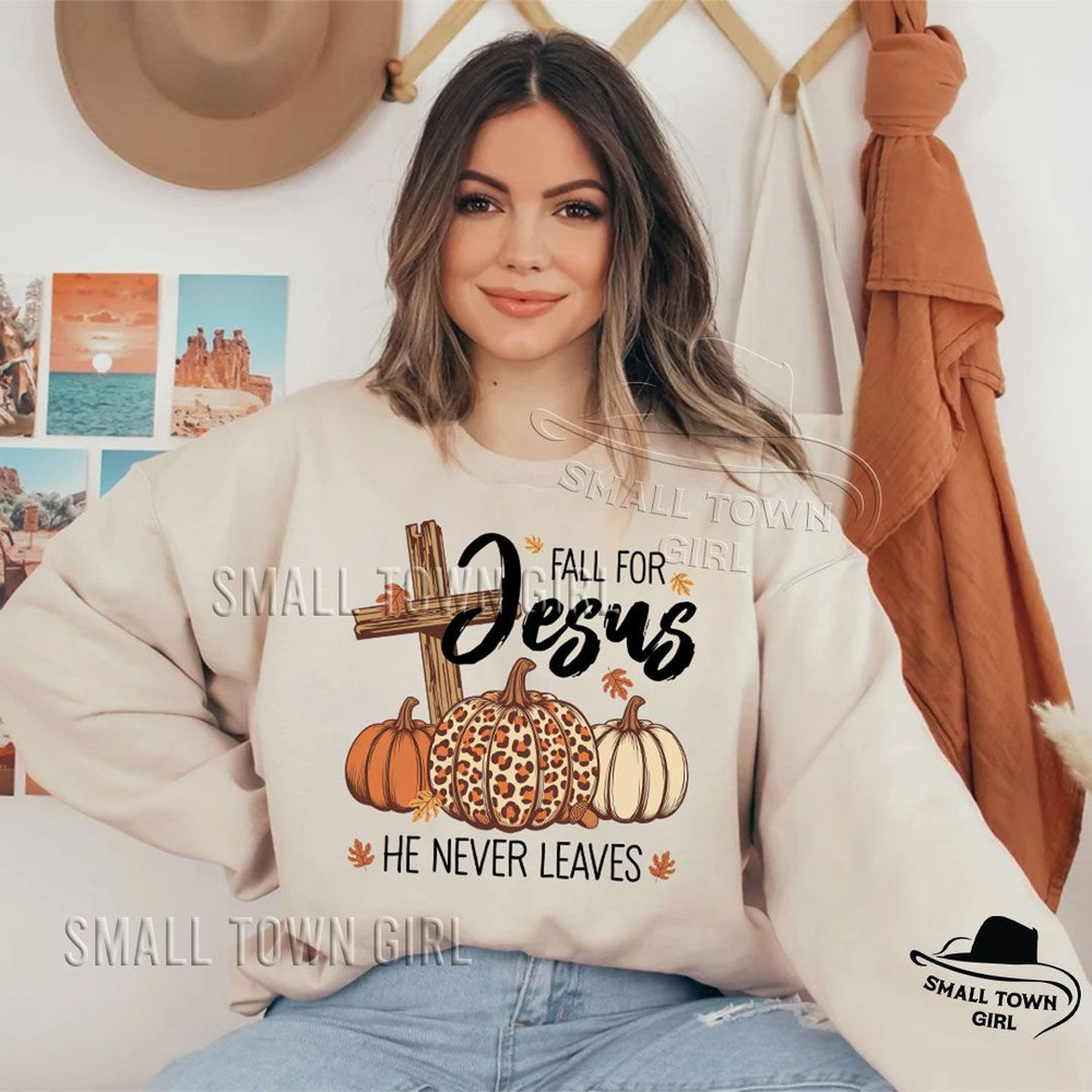 Fall For Jesus He Never Leaves Png Sublimation Fall For Jesus Png Fall Leopard Pumpkin Fall For Jes 3