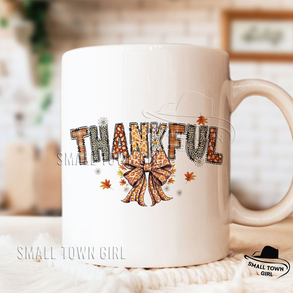 Thankful Thanksgiving Coquette Bow Daisy Png Autumn Season Png Thanksgiving Png Thankful Mama Png T 5