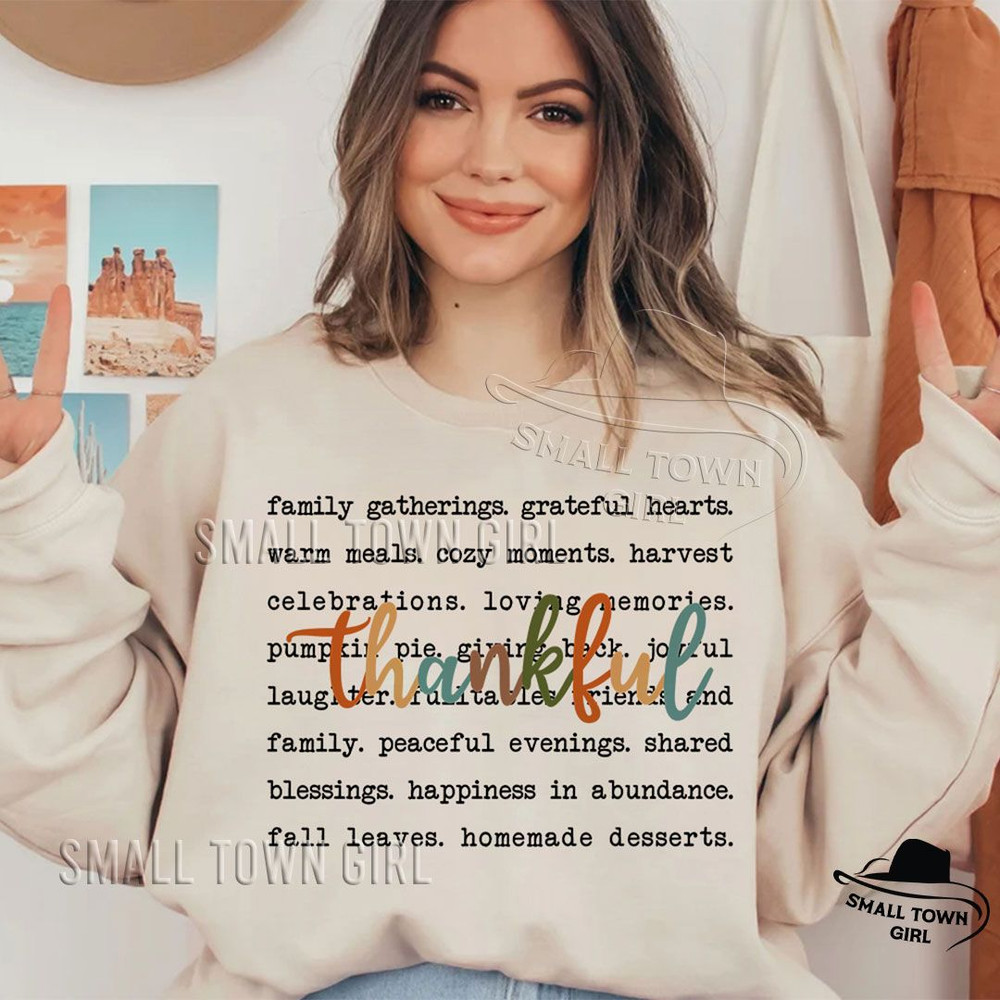 Thankful Thanksgiving Fall Quote Png Retro Thankful Png Thanksgiving Png Thankful PNG Fall Shirt Pn 2