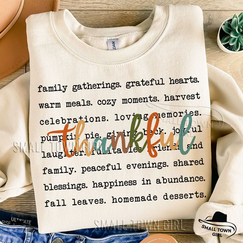 Thankful Thanksgiving Fall Quote Png Retro Thankful Png Thanksgiving Png Thankful PNG Fall Shirt Pn 4