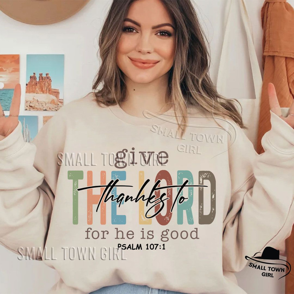 Give Thanks To The Lord Christian Fall Png Thankful Blessed Png Retro Fall Jesus Png Bible Turkey D 2