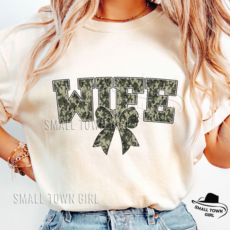 Hunting Wife Camo Bow Png Hunting Season Wife Shirt Design Camo Bow Design Sublimation Deer Duck Hu 4