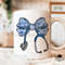 Blue Toile Floral Nurse Bow Stethoscope Png Nurse Coquette Png Nurse Bow Stethoscope Png Nurse Bow  5