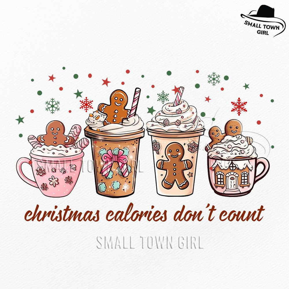 Christmas Calories Dont Count Coffee Png Christmas Calories Dont Count Png Gingerbread Coquette Bow 0