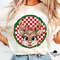 Reindeer Girl Kid Checkered Christmas Png Sublimation Christmas Designs Kids Reindeer With Bow Png  6
