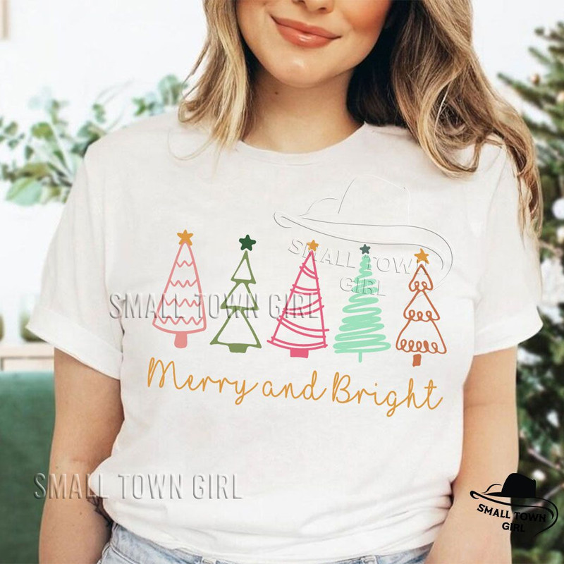 Retro Merry And Bright Christmas Tree Png Merry And Bright Png Retro Christmas Tree Png Pink Christ 3