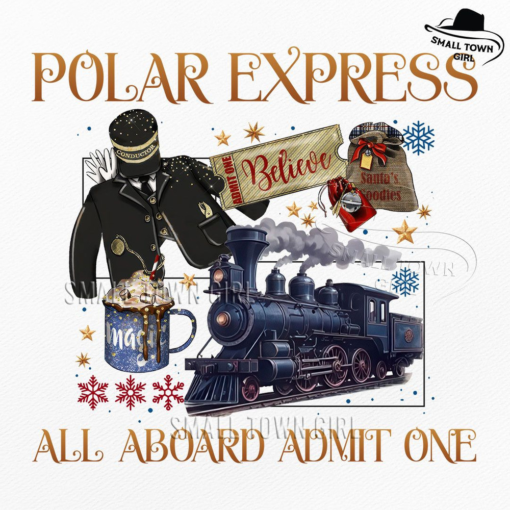 Retro Polar Express North Pole Christmas Png Funny Christmas Png Family Christmas Png Polar Express 0