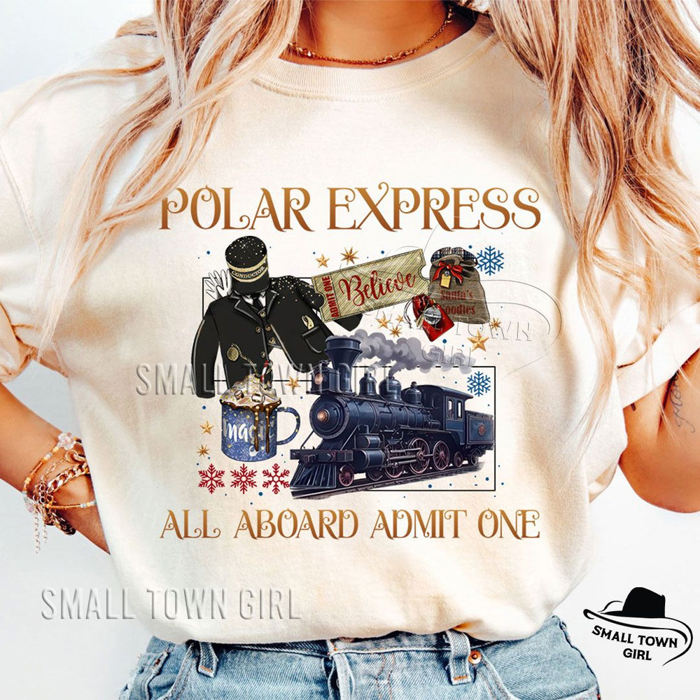Retro Polar Express North Pole Christmas Png Funny Christmas Png Family Christmas Png Polar Express 1