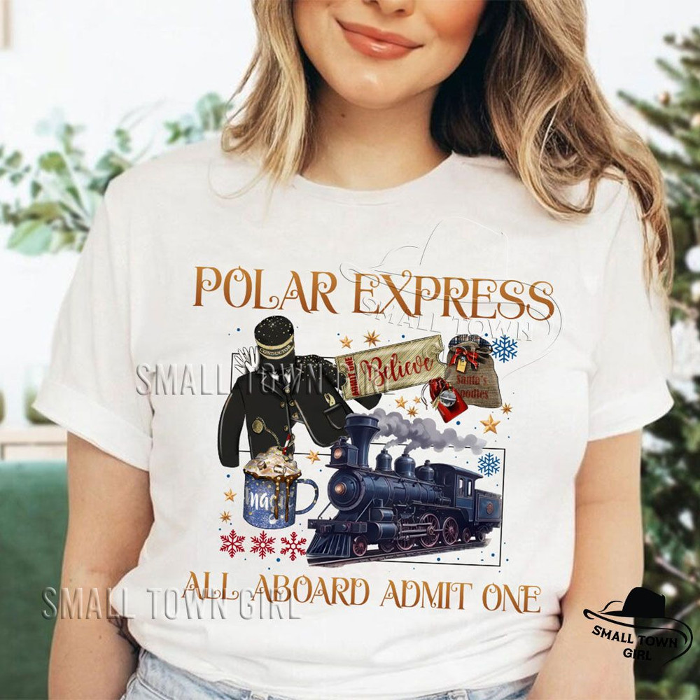 Retro Polar Express North Pole Christmas Png Funny Christmas Png Family Christmas Png Polar Express 3