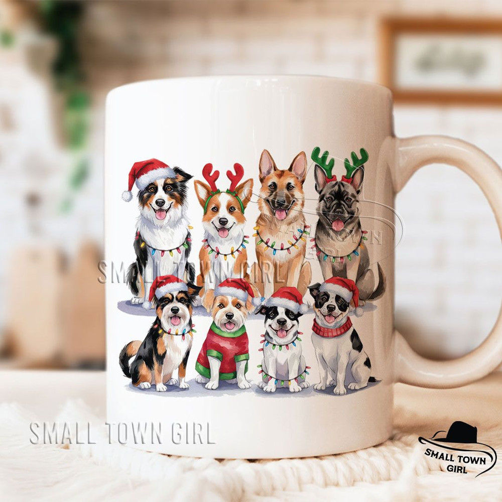 Christmas Dogs Santa Hat Sublimation Png Christmas Dogs Png Christmas Png Dog Png Dog Lover Png Hol 8
