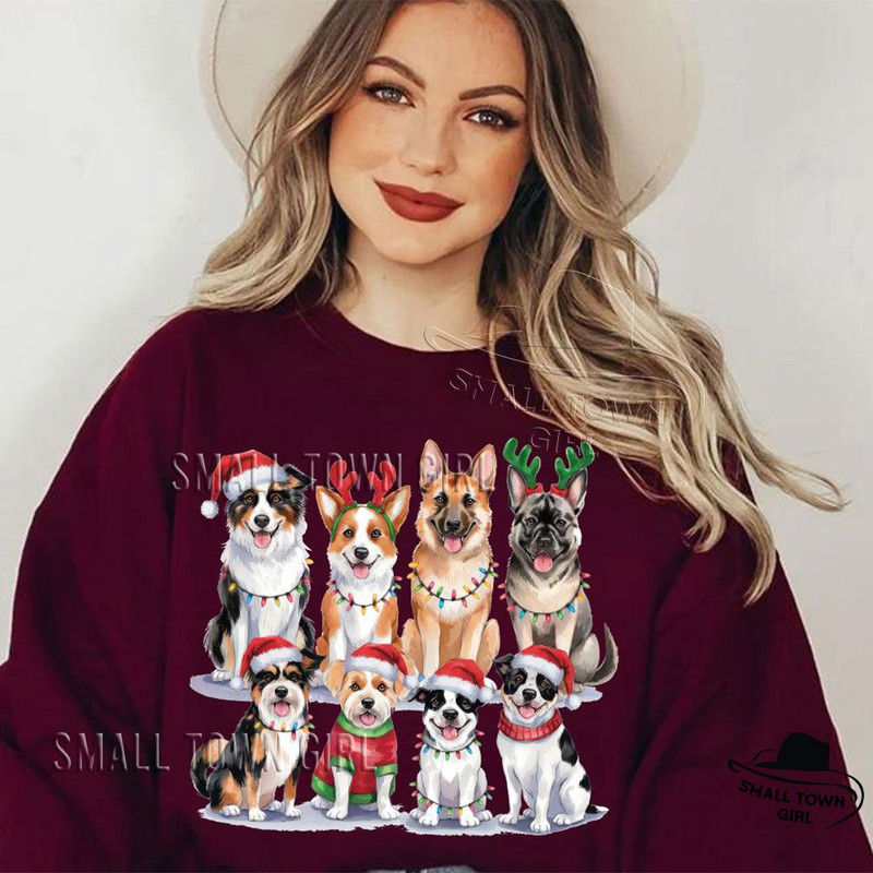 Christmas Dogs Santa Hat Sublimation Png Christmas Dogs Png Christmas Png Dog Png Dog Lover Png Hol 5