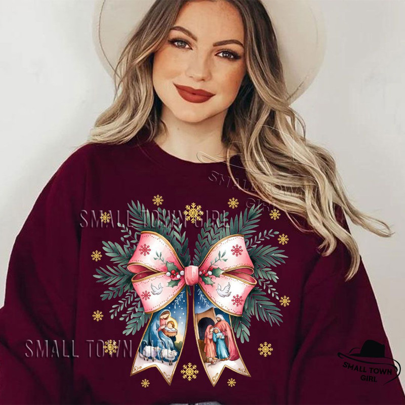 Jesus Christmas Coquette Bow Nativity Png Christian Christmas Png Nativity Scene Png Baby Jesus Png 5