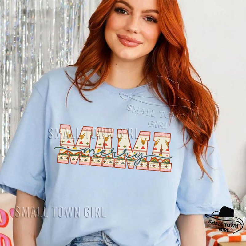 Merry Mama Retro Christmas Mom Sweater Png Merry Mama Png Merry Mini Png Christmas Mom Png Christma 4
